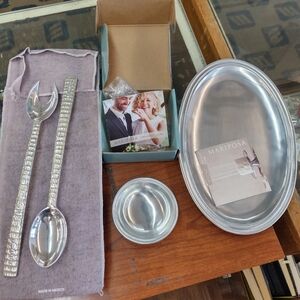 Mariposa Silver Serveware Set for Elegant Dining